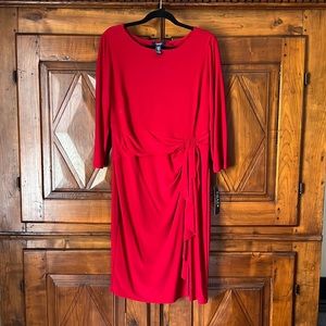 Red long sleeve dress
